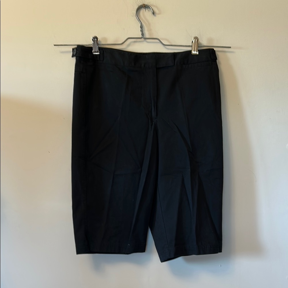 Rafaella non stretch black twill front fasten Bermuda shorts size 8 new w/tags